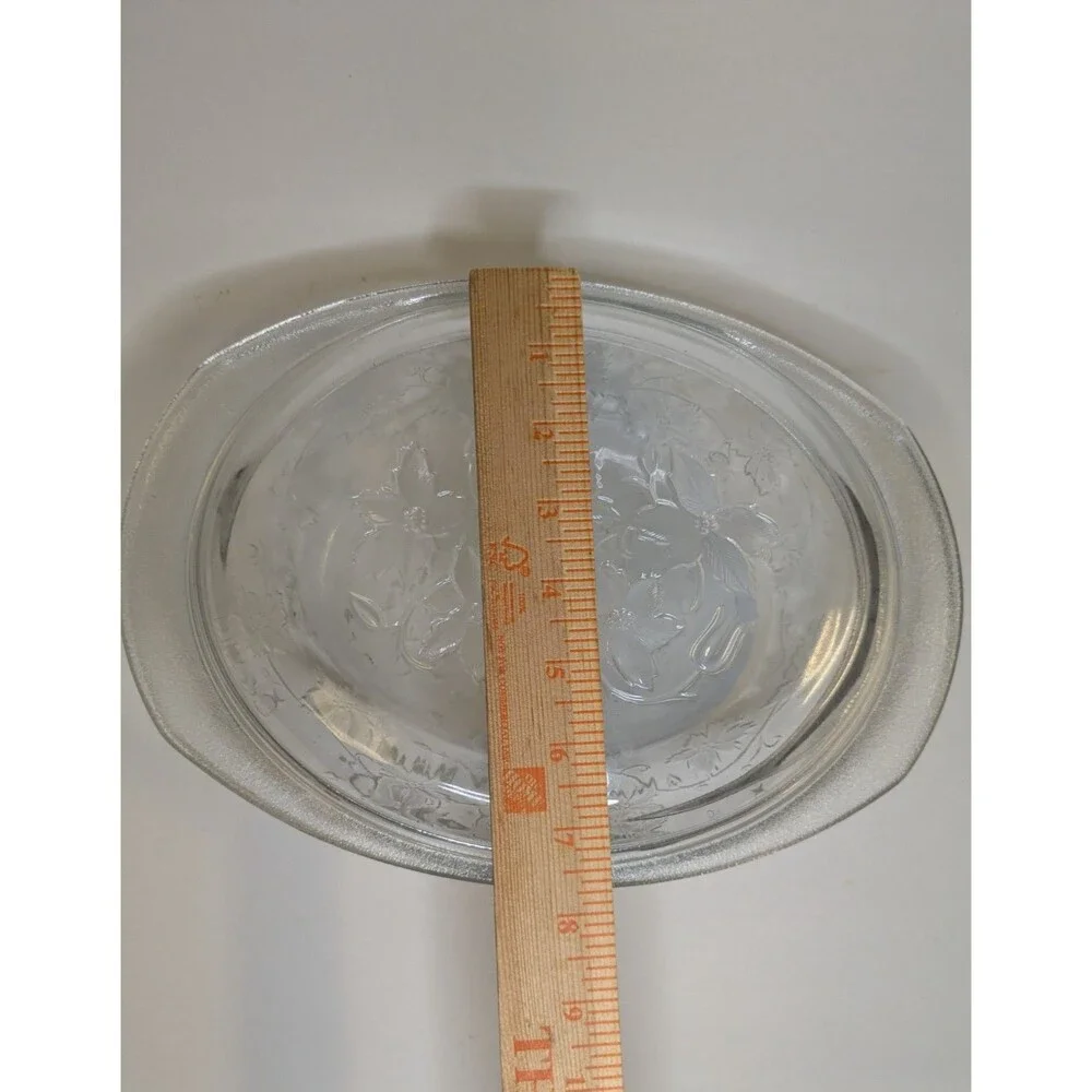Princess House Fantasia #529 3 Qt Oval Covered Casserole Dish Clear Glass Lid
